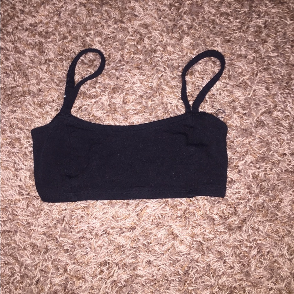 Black caged bralette